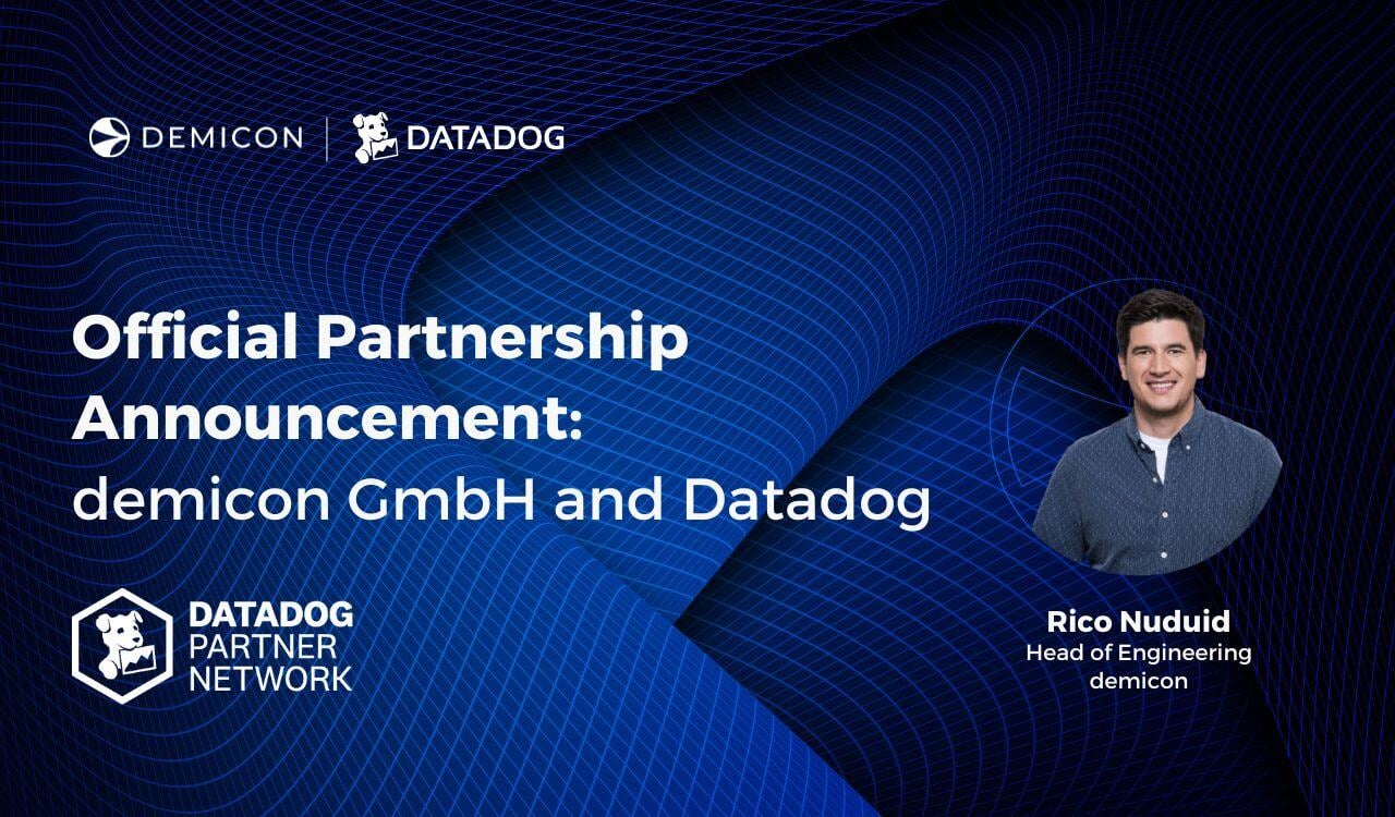 promo image official partnership announcement demicon GmbH and Datadog