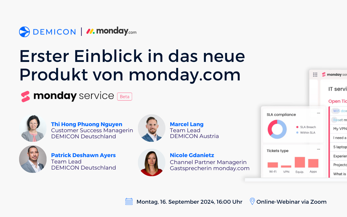 monday.com Service Produkt - Erster Einblick in das neue Produkt von monday.com