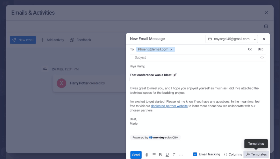 mail template